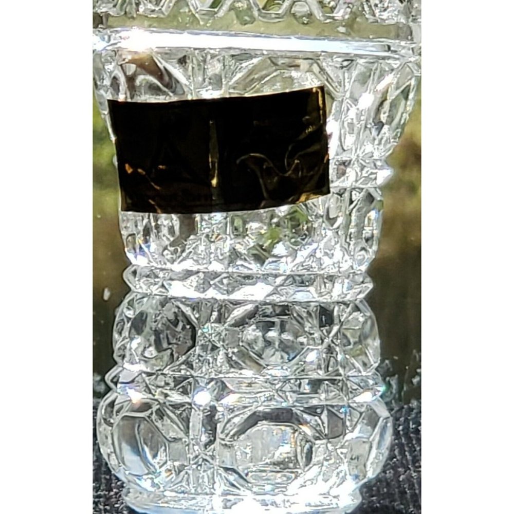 Anna Hutte Vintage Lead Crystal Toothpick Holder West Germany 1970s Bleikristall - Picture 2 of 9